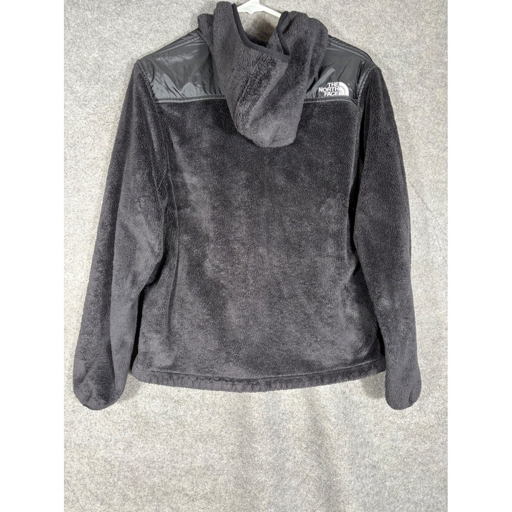 The North Face Osito Hooded Fleece Jacket Womens Medium Black Full Zip Hoody - Picture 7 of 8